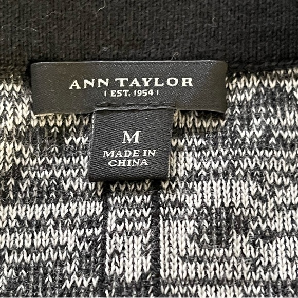 Ann Taylor cotton blend heathered black and white mini contour skirt size Medium - Picture 16 of 16